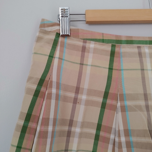 Tommy Hilfiger Silk Pleated Skirt Plaid Size 10 - Picture 7 of 16